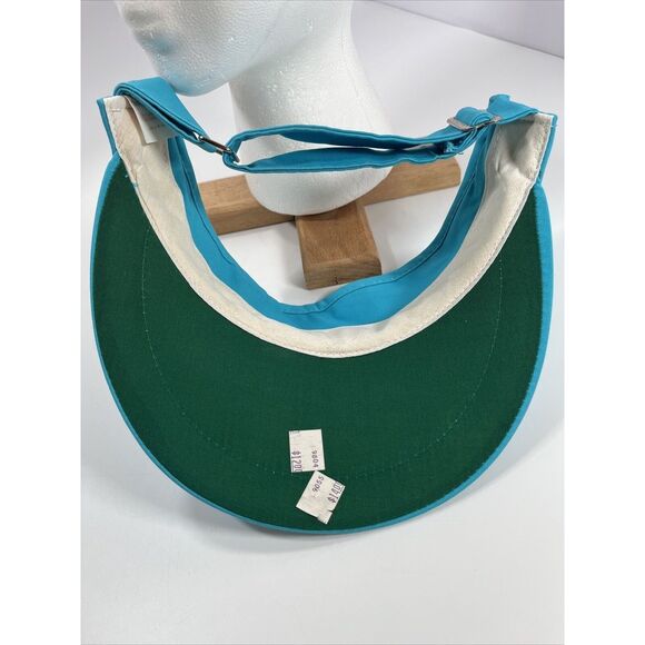 Vtg Cali-Fame Los Angeles USA Pebble Beach Visor/Hat Turquoise NEW - Picture 7 of 11